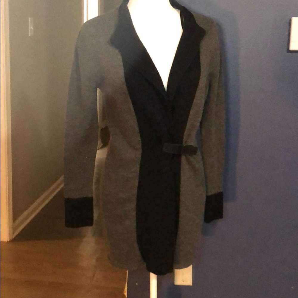 Black & Gray Tweeds Buckle Cardigan - Picture 1 of 4